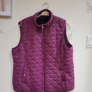 Free Country Women's Purple Quilted Reversible Vest Size XXL